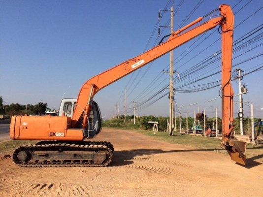 ขายรถแบคโฮ HITACHI EX120-5 บูมยาว สภาพสวยพร้อมใช้งาน รถนอกนำเข้าเองจากญี่ปุ่น มีVDOการทำงานครับ