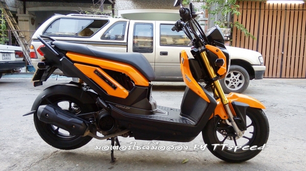 รถบ้าน Zoomer-x สีส้ม ซื้อสดมาจดปลายปี 56 สภาพป้ายแดง