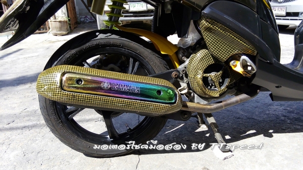 Yamaha Fino ชุดสีลายสั่งทำ ล้อแม็ก เคฟล่าหลายชิ้น