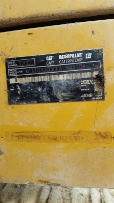 ขายรถแบคโฮ CAT 320 D เอกสารเล่มทะเบียน 9524 ชม.ราคา 2000000