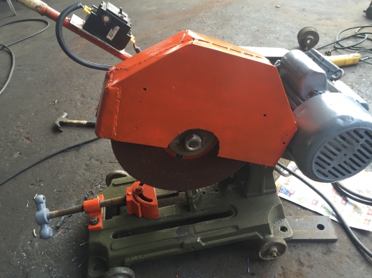 ขายแท่นตัดเหล็ก/แท่นตัดไฟเบอร์ 16นิ้ว มอเตอร์3แรง ไฟ220 ซ่อมทำสีแล้วพร้อมใช้เลยครับ