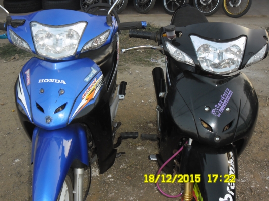 ขายรถมอเตอร์ไซค์ HONDA WAVE100Sท้ายดำปี50สีดำ กับ ปี49สีน้ำเงิน-ดำ