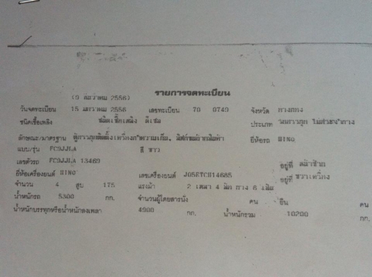 ขายรถ 6 ล้อ ตู้เย็น ฮีโน่เมก้า 500 ขายรถ 6 ล้อ ตู้เย็น ฮีโน่เมก้า 500