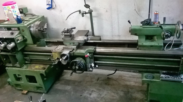 ขายถูกๆเครื่องกลึงมือสองจากญี่ปุ่น 10ฟุต IKEGAI A-25 พวงมาลัยขวา ยันศูนย์2สเตป 3จับ12นิ้วฟันกลับ จัดส่งฟรีครับ