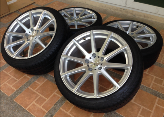 ล้อ ADV1 ขอบ18 หน้า 8 หลัง 9 สภาพสวย พร้อมยาง 225 40 18 ปี13 ราคาไม่แพง