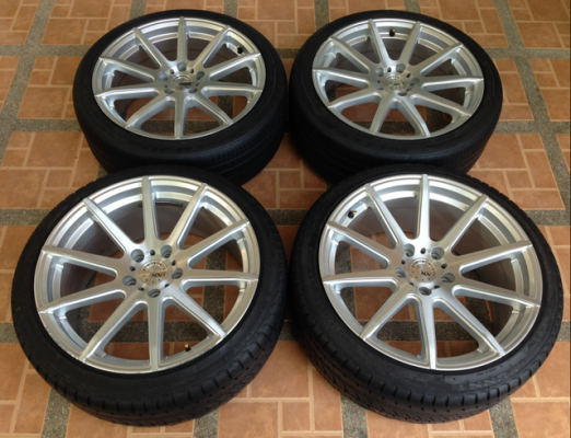 ล้อ ADV1 ขอบ18 หน้า 8 หลัง 9 สภาพสวย พร้อมยาง 225 40 18 ปี13 ราคาไม่แพง