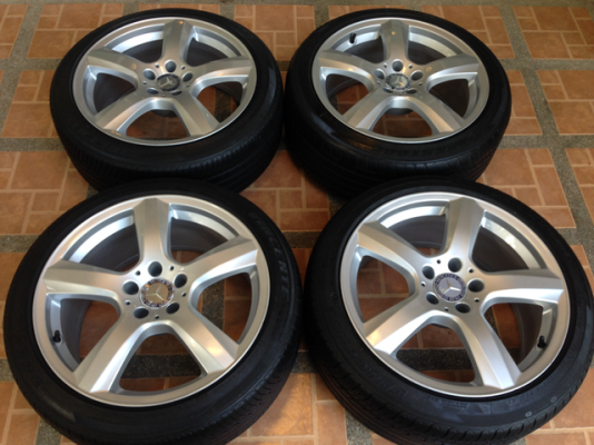 ล้อแท้ Benz CLS minor change ขอบ18 สภาพใหม่มาก พร้อมยาง 225 45 18 ปลายปี13