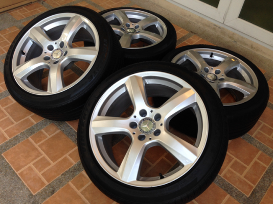 ล้อแท้ Benz CLS minor change ขอบ18 สภาพใหม่มาก พร้อมยาง 225 45 18 ปลายปี13
