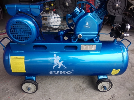 ปั๊มลมโรตารี่สายพาน 2สูบ 2.0HP (60L) SUMO