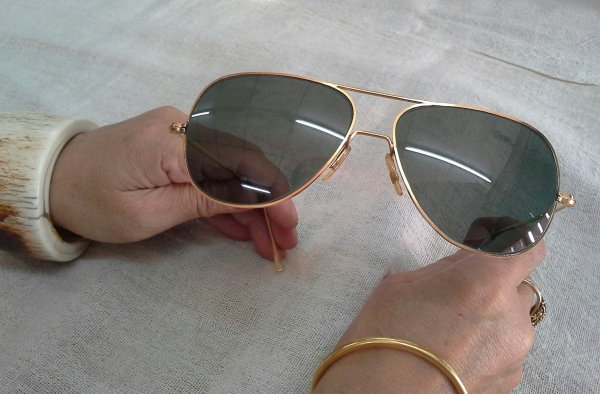 แว่นตานายพลแมคอาร์เธอร์ B&amp;L RAY-BAN AVIATOR MacArthur USA บิ๊กไซซ์ 62mm