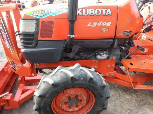 คูโบต้า L3408 4 WD 2 เพลาใบมีดดันหน้าช้าง ตัดหญ้าใหม่ 1.1 เมตร..เล่มทะเบียนพร้อม