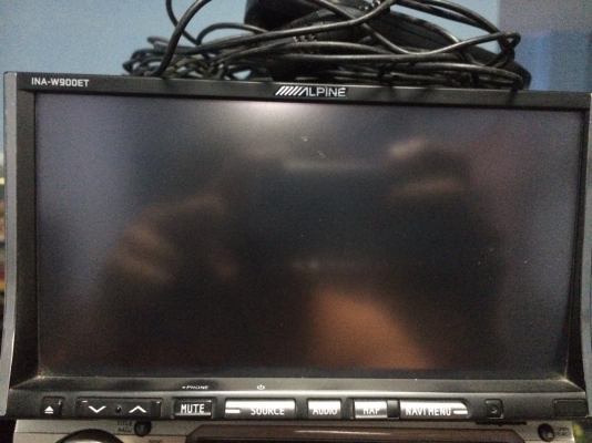 Alpine INA-W900ET รุ่นท็อป 24BIT 4V จอ7นิ้ว ล้านกว่าสี GPS SPEEDNAVI บลูทูธ USB SD DVD VCD MP3 CD FMไทย AUX ปรีเอ้า3ชุด ปรีเอ้ากล้องมองหลัง ชุดสายIpod พร้อมรีโมท ไมค์ รีโมท M-tech สภาพสวย มือ2