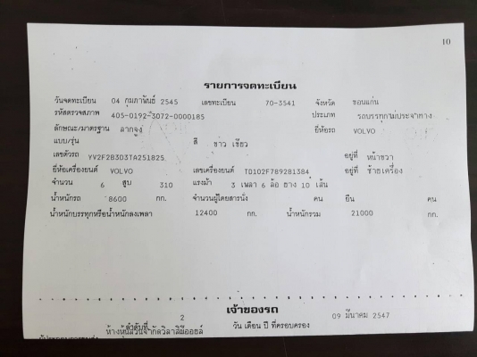 ขายหัวลากVOLVO FL10 สนใจติดต่อ 081-7175117 คุณแจ๊ค ขายหัวลากVOLVO FL10 สนใจติดต่อ 081-7175117 คุณแจ๊ค