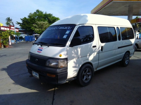 ขายรถตู้ ปรับราคา 105,000 บาท TOYOTA HIACE ปี 2001 เกียร์ออโต้ หลังคาสูง เครื่อง 2J 3.0 แอร์พอได้ ไม่เย็นมาก (แจ้งเครื่อง และแก๊สลงเล่มแล้ว) เครื่องดี ช่วงล่างดี,สภาพภายนอกใช้ได้ มีเบาะคู่หน้าขาด,รอเล่มจากบริษัทประมาณ 1 อาทิตย์