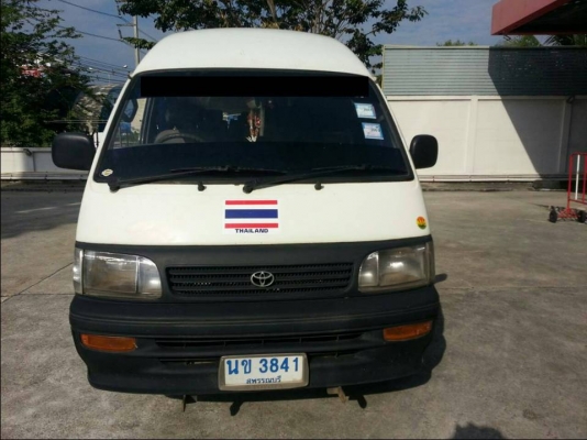 ขายรถตู้ ปรับราคา 105,000 บาท TOYOTA HIACE ปี 2001 เกียร์ออโต้ หลังคาสูง เครื่อง 2J 3.0 แอร์พอได้ ไม่เย็นมาก (แจ้งเครื่อง และแก๊สลงเล่มแล้ว) เครื่องดี ช่วงล่างดี,สภาพภายนอกใช้ได้ มีเบาะคู่หน้าขาด,รอเล่มจากบริษัทประมาณ 1 อาทิตย์