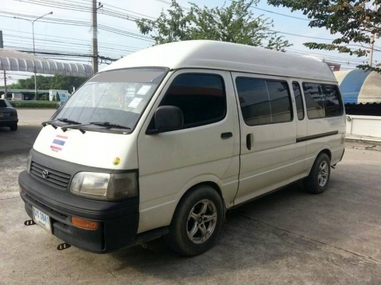 ขายรถตู้ ปรับราคา 105,000 บาท TOYOTA HIACE ปี 2001 เกียร์ออโต้ หลังคาสูง เครื่อง 2J 3.0 แอร์พอได้ ไม่เย็นมาก (แจ้งเครื่อง และแก๊สลงเล่มแล้ว) เครื่องดี ช่วงล่างดี,สภาพภายนอกใช้ได้ มีเบาะคู่หน้าขาด,รอเล่มจากบริษัทประมาณ 1 อาทิตย์