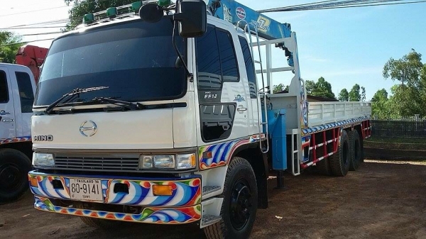 ขาย สิบล้อ ฮีโน่ FL1J 210 ปึ40 เครน UNIC 5ตัน ซุปเปอร์ ท้องวี 5ปอก 4ชัก ช่วงยาว 7.50ม สภาพดีสวยกริ๊ปพร้อมใช้ ทะเบียนพร้อมโอน