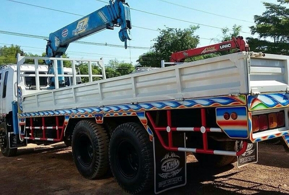 ขาย สิบล้อ ฮีโน่ FL1J 210 ปึ40 เครน UNIC 5ตัน ซุปเปอร์ ท้องวี 5ปอก 4ชัก ช่วงยาว 7.50ม สภาพดีสวยกริ๊ปพร้อมใช้ ทะเบียนพร้อมโอน