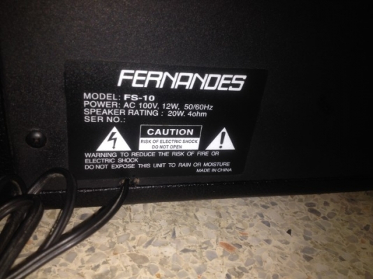 ตู้กีตาร์ FERNANDES FS10 เก่าญี่ปุ่นสภาพสวยใช้ไฟ100v