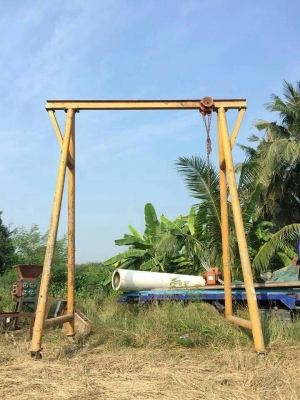 Sell>> ขารอกทรงA สูง 4 ม. หน้ากว้าง 2.60 ม. ด้านข้างกว้าง 1.80 ม. แป๊ป 5" พร้อมตัวเดินโซ่สาว สภาพสวย ไม่มีผุ พร้อมใช้.