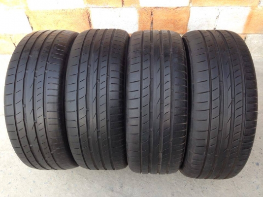 ยาง Continental 225 - 55 - 17 ปี 13 ครบชุด 4 เส้น 3500  ยางสวยๆไม่บวมดอกเต็มๆยางเหลือเยอะวิ่งใด้อีกนานค่ะ