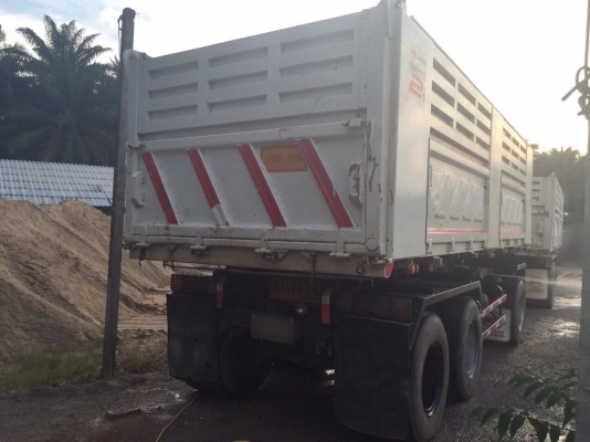 ขายรถ22ล้อดั้มพ์ HINO FM2PNLD เครื่อง 380แรงม้า กับหาง SMM ปี55 สนใจโทร 081-970-1072