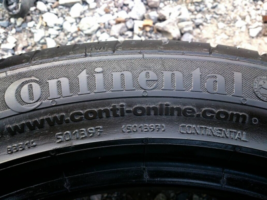 ขายยาง Continental 205/50R17 ยางสัปดาห์ที่19ปี14 ดอกยางเต็มหนาสดนิ่มลึกเท่ากันไม่แตกลายไม่กินข้างไม่มีปะสวยๆ จำนวน 1 ชุด