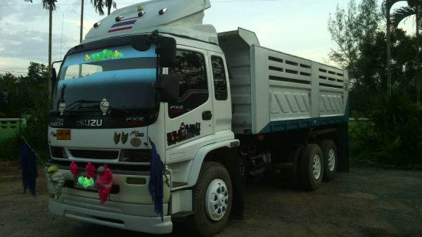 ขายรถบรรทุก 22 ล้อ พ่วงแม่ลูกดั๊มพ์ ISUZU DECA 320 แรงม้าปี 2551 ลูกพ่วงสามมิตร 3 เพลา ราคา 2000000