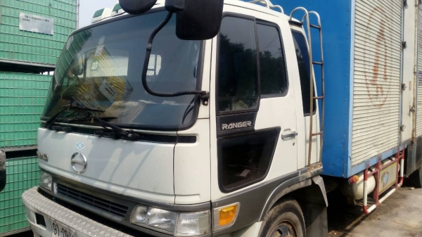 หกล้อ ฮีโน่ FF3H195ปี38 ก๊าซ+น้ำมัน บรรทุกตู้แห้งยาว 7.20ม สภาพพร้อมใช้งาน ทะเบียนพร้อมโอน