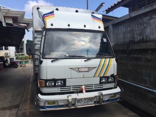 ขายรถบรรทุก 6 ล้อ hino km777 พร้อม คอกสแตนเลส