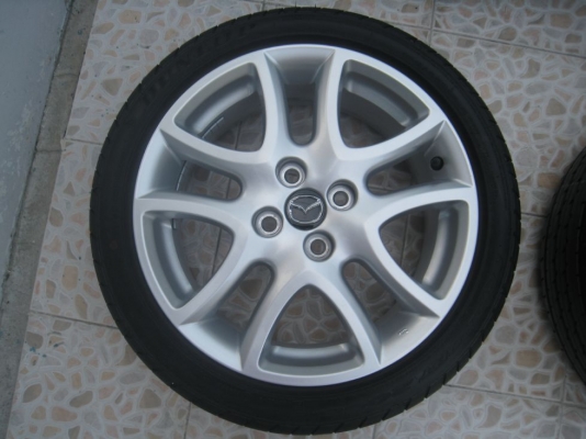 ขายล้อแม็กเดิม mazda2 16"x6.5" 4/100 et50+ยางปี12(081-3747940)
