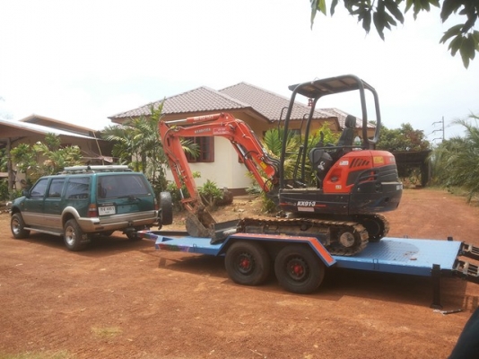 เทรลเลอร์แบคโฮขนาดเล็ก pc30-40 คูโบต้า kx..ร้านช.เจริญการช่าง