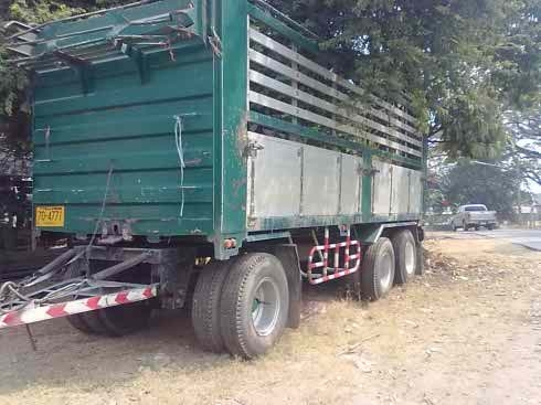 ลูกพ่วง3คานเต็มกระบะมีเนียมยาว7เมตร20 ไม่ดั้มสภพพร้อมใช้งาน