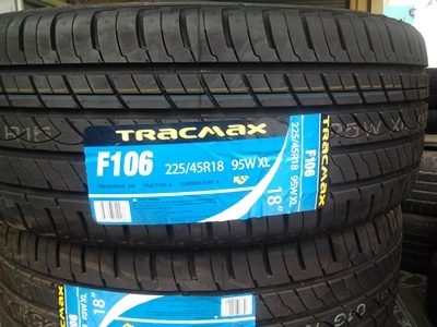 ขายยาง225/45/18 ยี่ห้อ TracMaxF106 ยางปี 12 (ยางใหม่จีน)  ราคา :  3,000.00  บาท