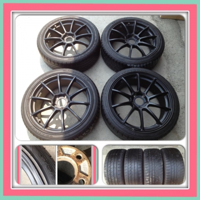 ขายแม็กมือ2 Lenso ลาย Advan ขอบ18. 5รู114+ ยางปี11 ราคา11,900 บาทถูก