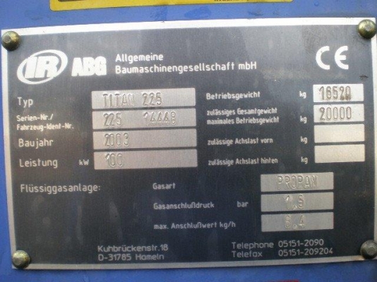 ปูยาง 7.5 เมตร ABG TITAN225 # 225-14448 ปูยาง 7.5 เมตร ABG TITAN225 # 225-14448