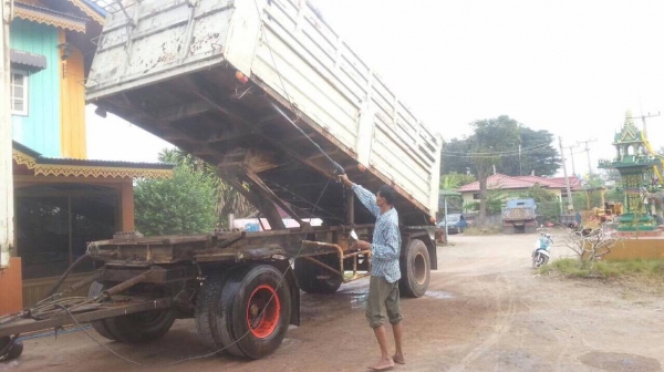 หางลูกพวง 2 คานดั้มของ FT สภาพดี พร้อมใช้ ยาว 6 ม.(บรรทุกข้าวเปลือก)