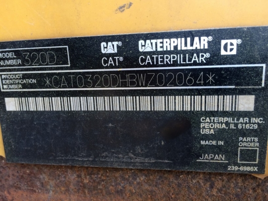 ถึงไทยแล้ว CAT 320D-BWZ02064 ปี 2007 ใบแทร็ค 80 นำเข้าจากญี่ปุ่น สภาพดีครับ