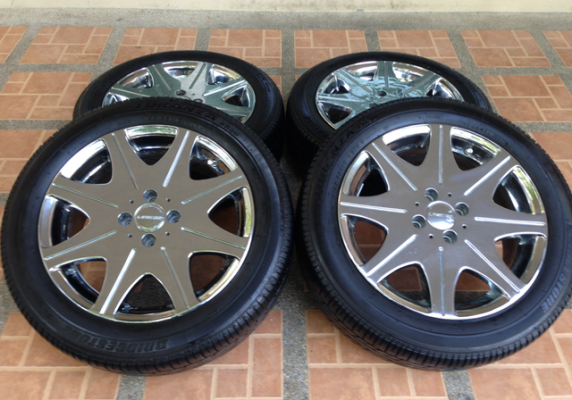 ล้อVIP ขอบ16 สภาพสวย พร้อมยาง Bridgestone 195 55 16 ปี13 ดอกเต็ม ใช้ยาว ราคาไม่แพง