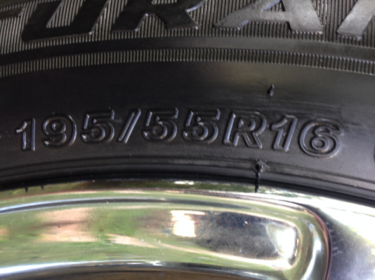 ล้อVIP ขอบ16 สภาพสวย พร้อมยาง Bridgestone 195 55 16 ปี13 ดอกเต็ม ใช้ยาว ราคาไม่แพง