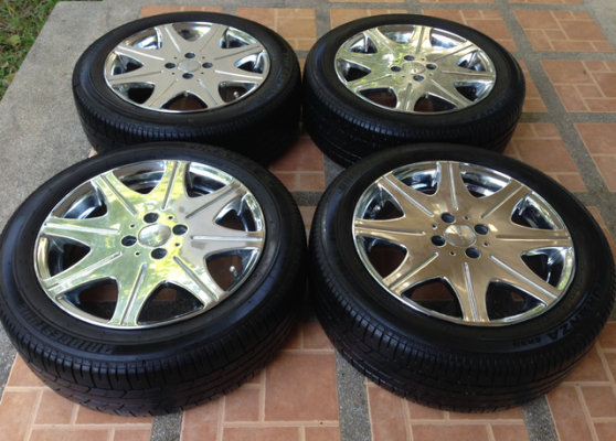 ล้อVIP ขอบ16 สภาพสวย พร้อมยาง Bridgestone 195 55 16 ปี13 ดอกเต็ม ใช้ยาว ราคาไม่แพง