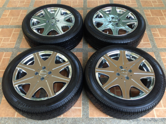ล้อVIP ขอบ16 สภาพสวย พร้อมยาง Bridgestone 195 55 16 ปี13 ดอกเต็ม ใช้ยาว ราคาไม่แพง