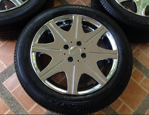 ล้อVIP ขอบ16 สภาพสวย พร้อมยาง Bridgestone 195 55 16 ปี13 ดอกเต็ม ใช้ยาว ราคาไม่แพง