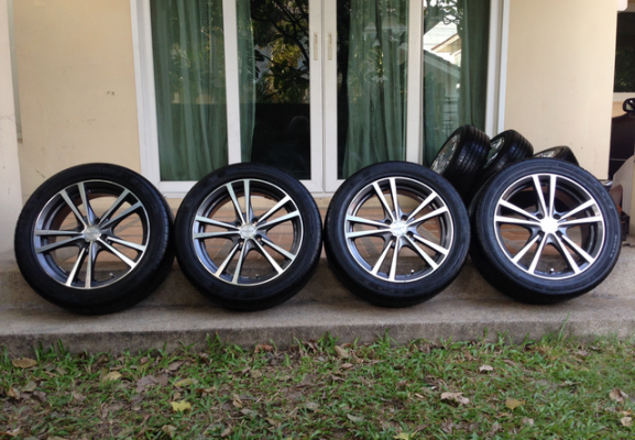 ล้อ Passage ขอบ16 สภาพสวย พร้อมยางBridgestone 195 50 16 ปี13 ดอกเต็ม ใช้ยาว ราคาไม่แพง