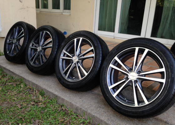 ล้อ Passage ขอบ16 สภาพสวย พร้อมยางBridgestone 195 50 16 ปี13 ดอกเต็ม ใช้ยาว ราคาไม่แพง