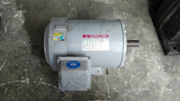 Sell>> มอเตอร์ Mitsubishi 1 HP. 6 POLE 940 RPM. 380V. รอบช้า สภาพสวย สด เดิม วิ่งเงียบพร้อมใช้งาน