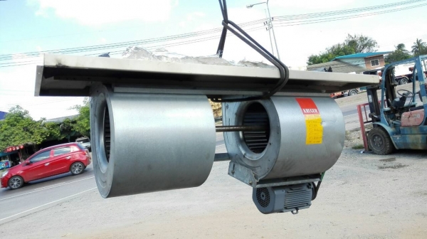 ====== Sold Out!! ====== โบวเวอร์เป่าอากาศ KRUGER มอเตอร์ 3 HP. 380V.ใบพัดสองตอน สภาพใหม่เก่าเก็บ พร้อมใช้งาน