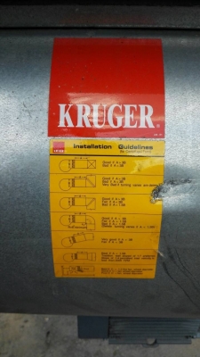 ====== Sold Out!! ====== โบวเวอร์เป่าอากาศ KRUGER มอเตอร์ 3 HP. 380V.ใบพัดสองตอน สภาพใหม่เก่าเก็บ พร้อมใช้งาน