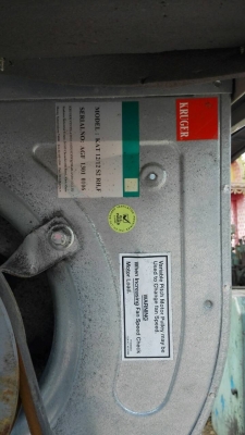 ====== Sold Out!! ====== โบวเวอร์เป่าอากาศ KRUGER มอเตอร์ 3 HP. 380V.ใบพัดสองตอน สภาพใหม่เก่าเก็บ พร้อมใช้งาน