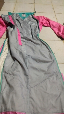 ชุดคุมกันหนาวกันลมทั้งตัวสีชมพู ยี่ห้อ DESCENTE เบอร์ L ใส่ขับรถมอเตอร์ไชค์ เล่นสกี สู้ความหนาวได้ดี